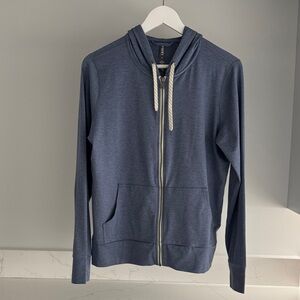 Vuori Halo Performance Hoodie Blue Zip-Up